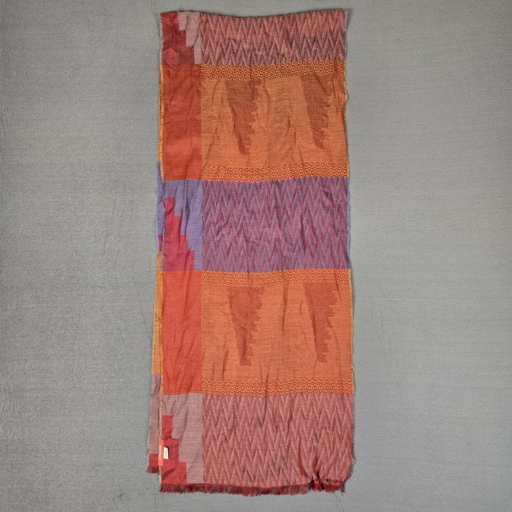 Amano Sol Baby Alpaca Silk Blend Lightweight Abstract Colorful Rectangular Scarf